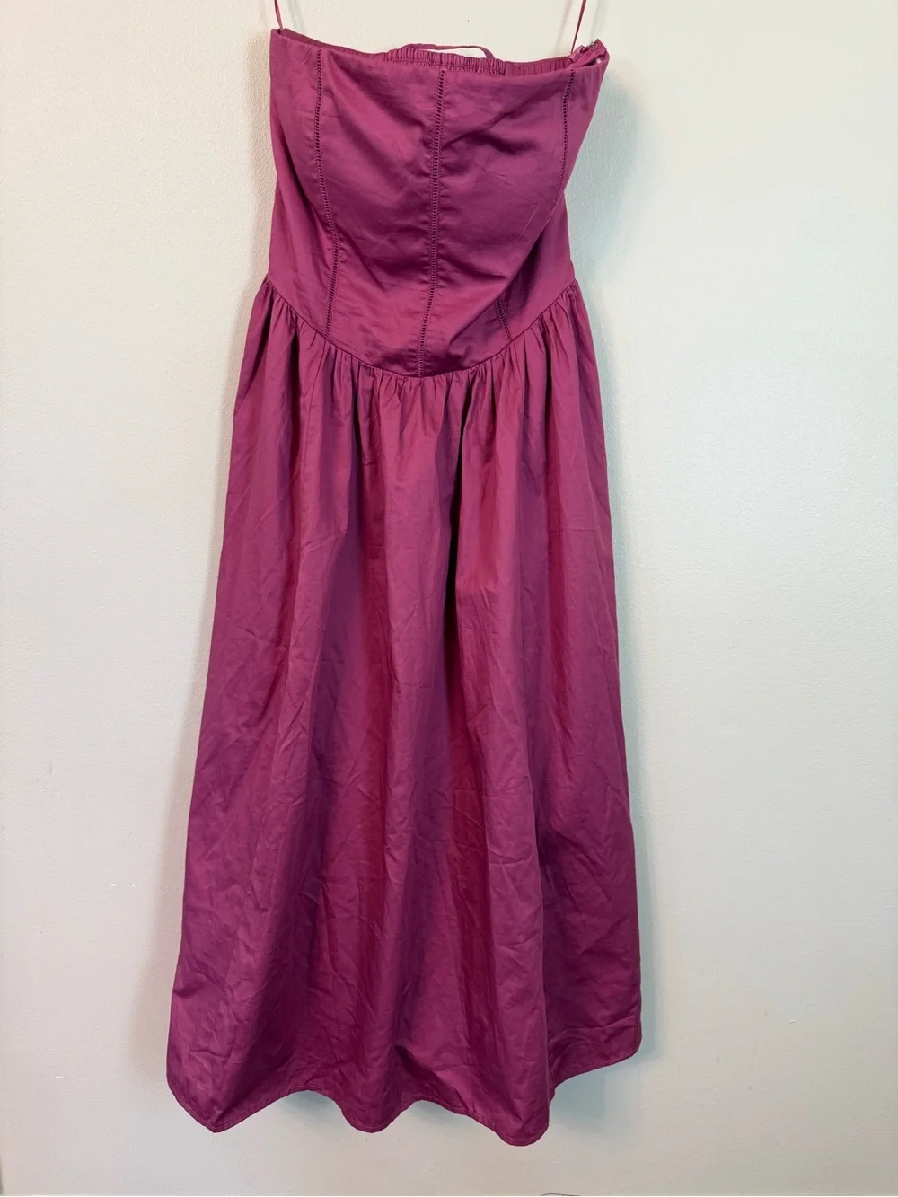 Abercrombie Bra-Free Dipped Waist Midi Dress Violet Size S